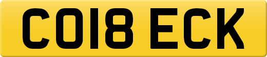 CO18 ECK private number plate